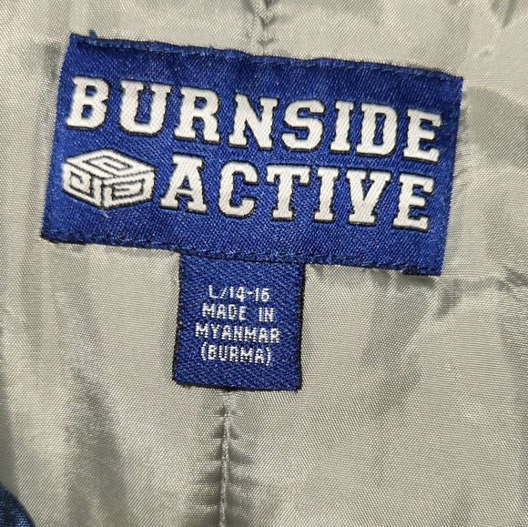 Boys size 14-16 Burnside Active warm jacket with hood that rolls away in collar - Picture 7 of 13